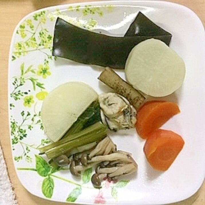 牡蠣と野菜の重ね煮風